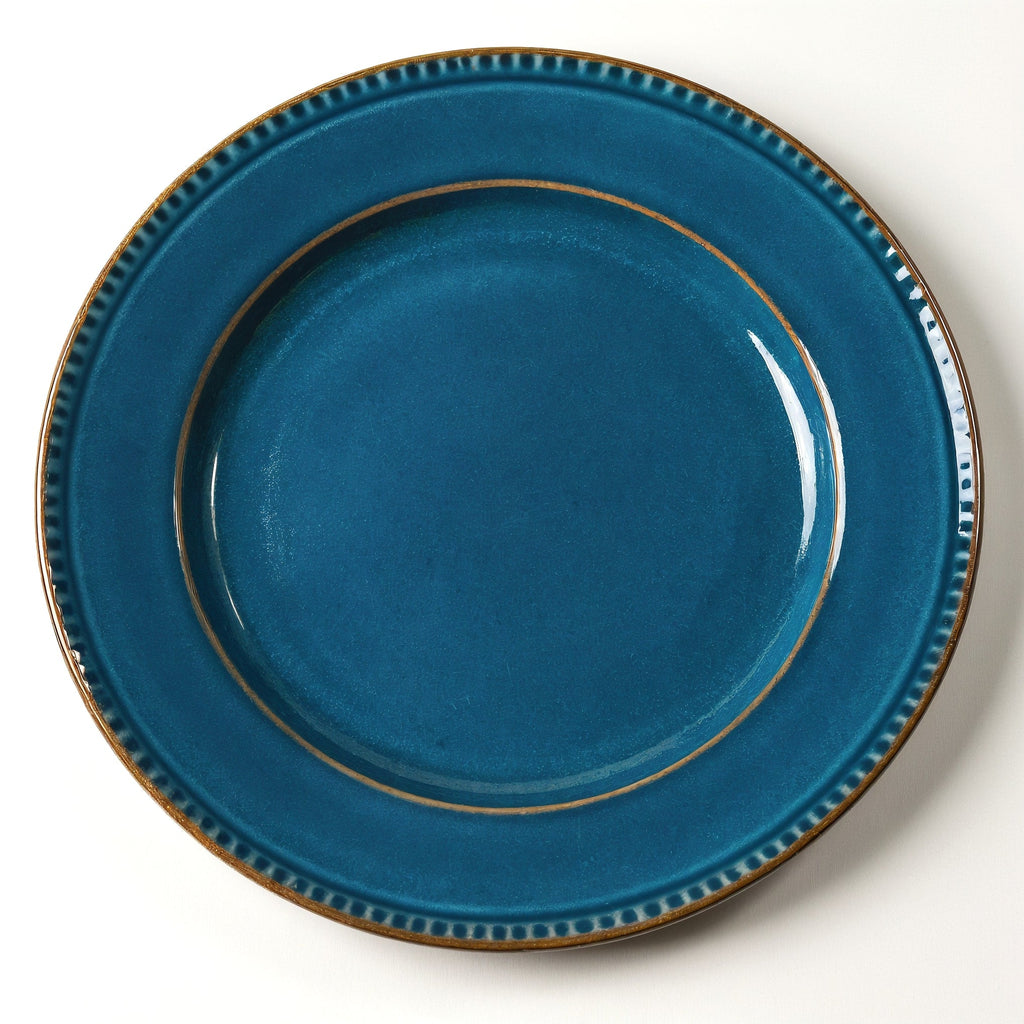 Remoxila Deep Ocean Plate — top-down view showing perfect circle and glaze