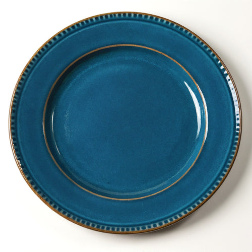 Remoxila Deep Ocean Plate — top-down view showing perfect circle and glaze