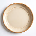 Remoxila Soft Beige Plate — top-down view showing entire top face and glaze