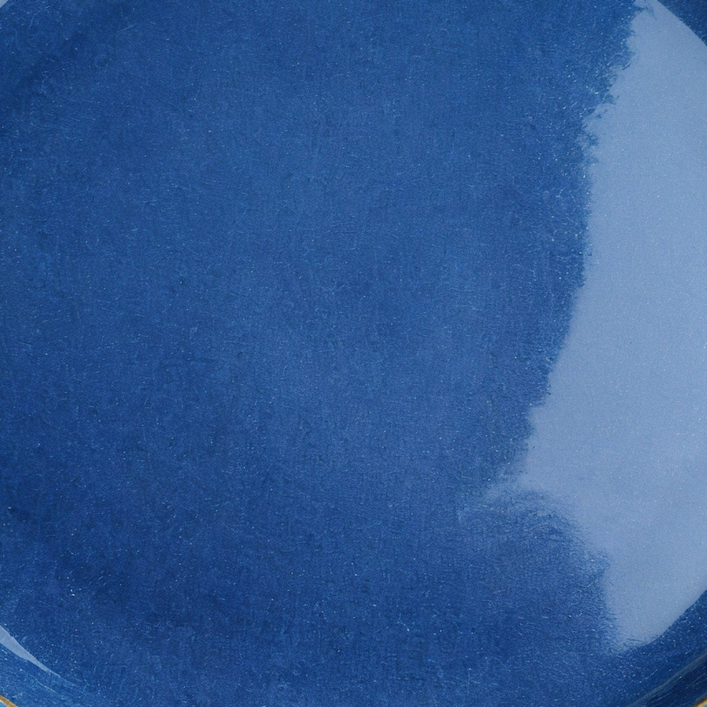Remoxila Cobalt Blue Plate — macro detail of glaze surface texture