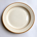 Remoxila Pearl White Plate — strict top-down view showing full round face and glaze