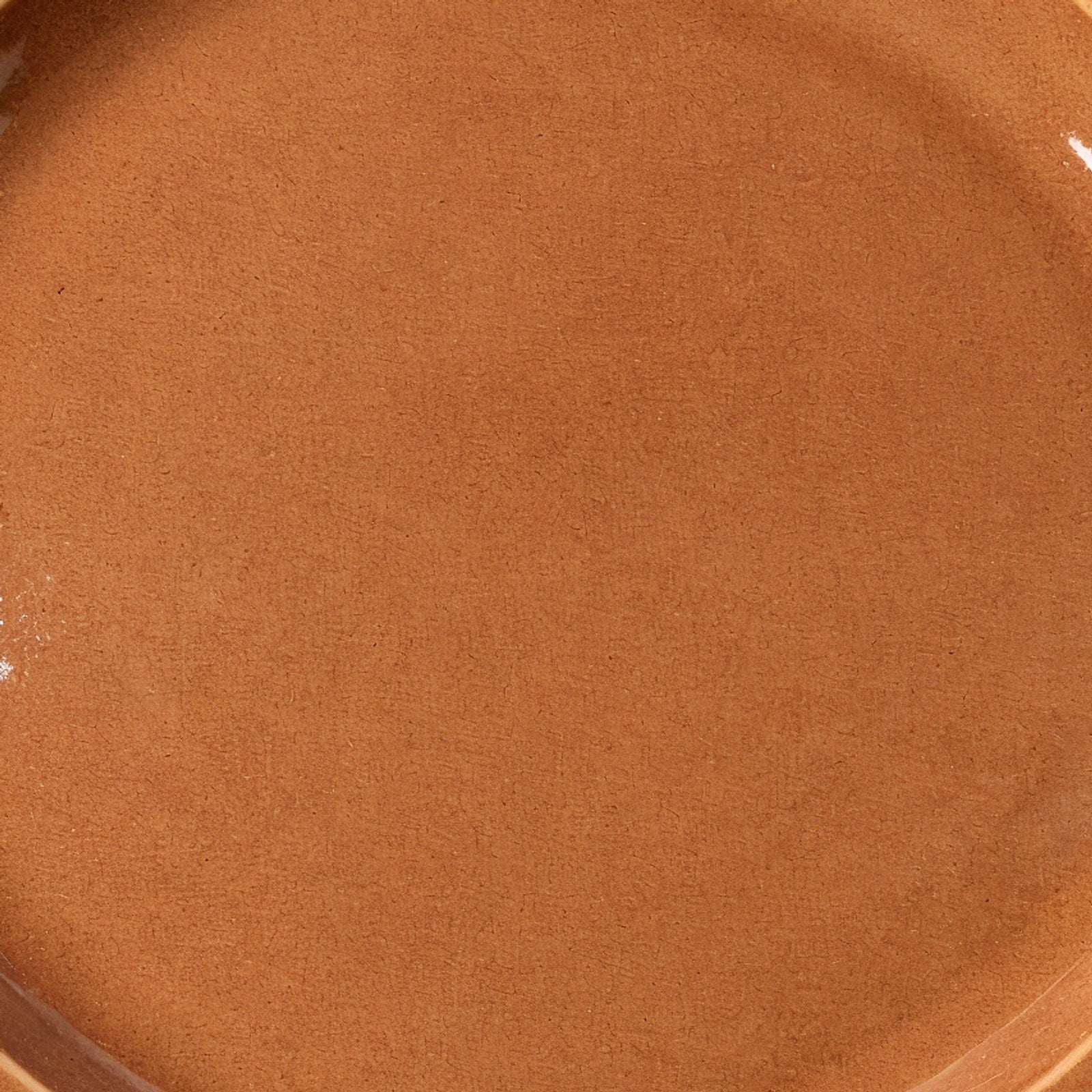 Remoxila Glossy Sandstone Plate — macro detail of the glaze surface texture at the plate's center
