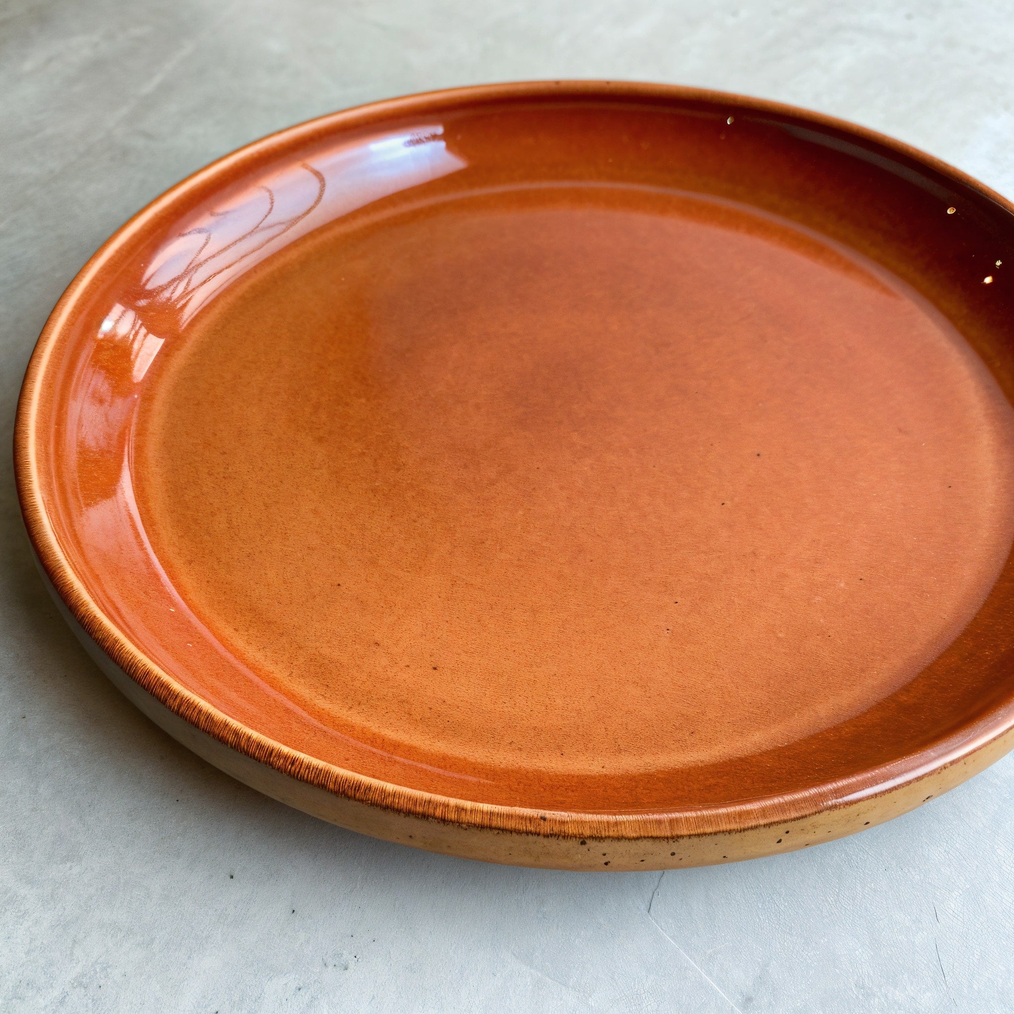 Remoxila Burnt Orange Plate — hero front view, showing full top face and rim
