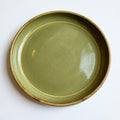 Remoxila Olive Green Plate — top-down view of the plate as a perfect circle