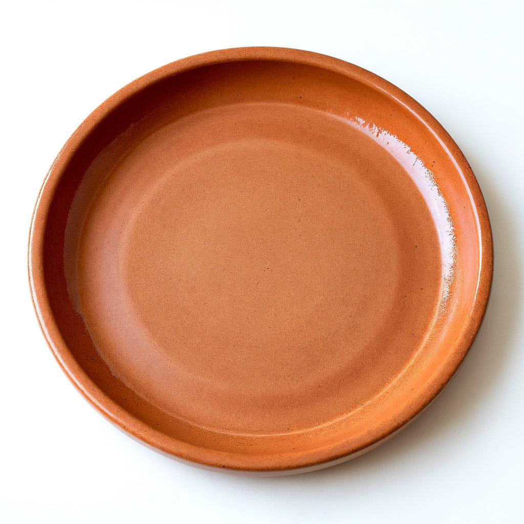 Remoxila Rustic Terracotta Plate — top-down view showing full round face and glaze