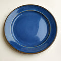 Remoxila Cobalt Blue Plate — top-down view showing entire top face and glaze