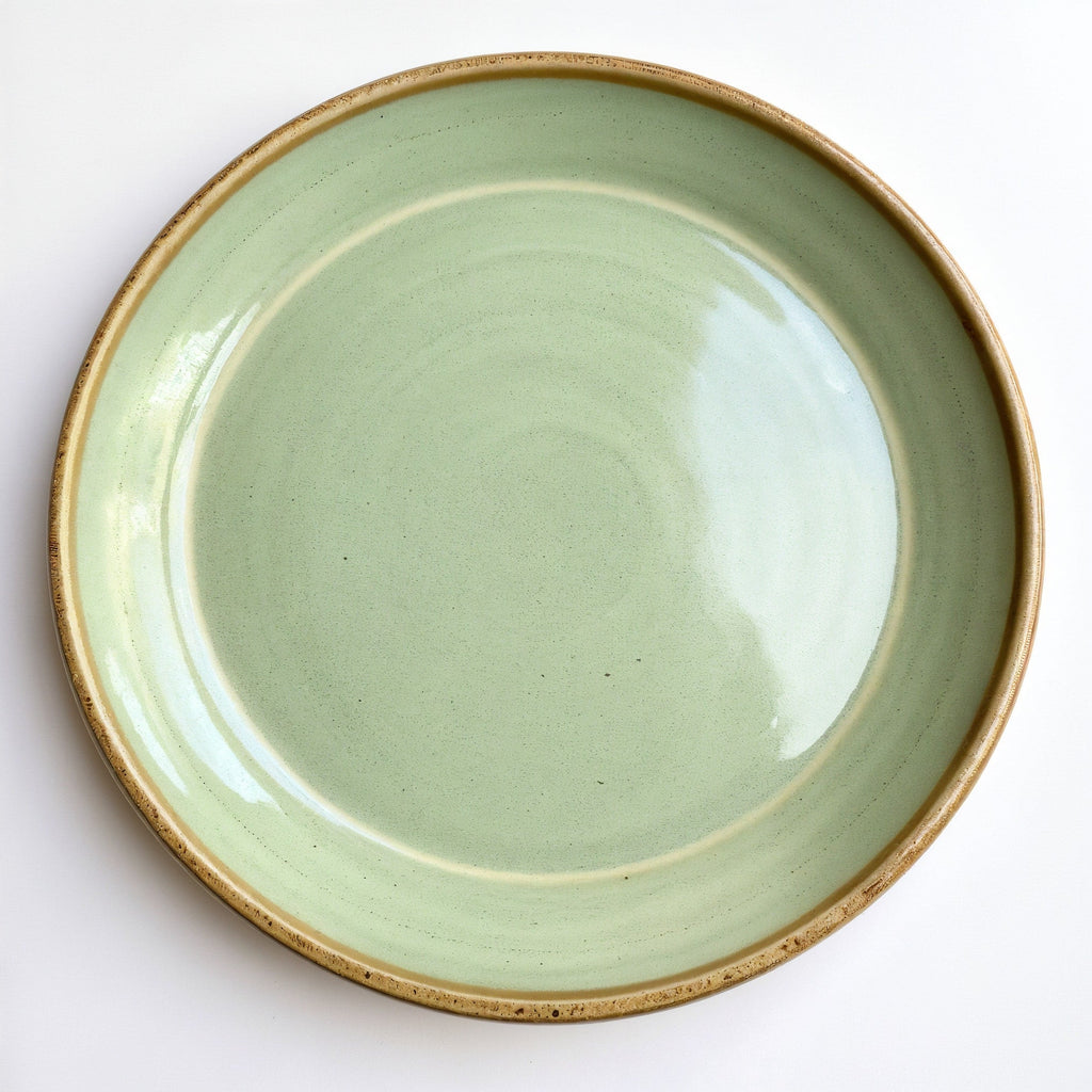 Remoxila Pistachio Green Plate — top-down view showing circular shape and matte finish
