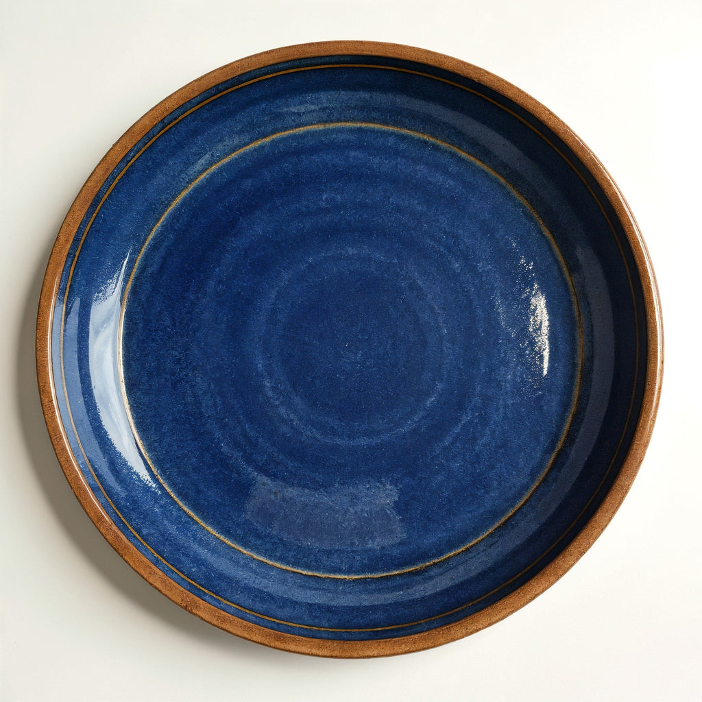 Remoxila Midnight Blue Plate — top-down view showing full round face and glaze