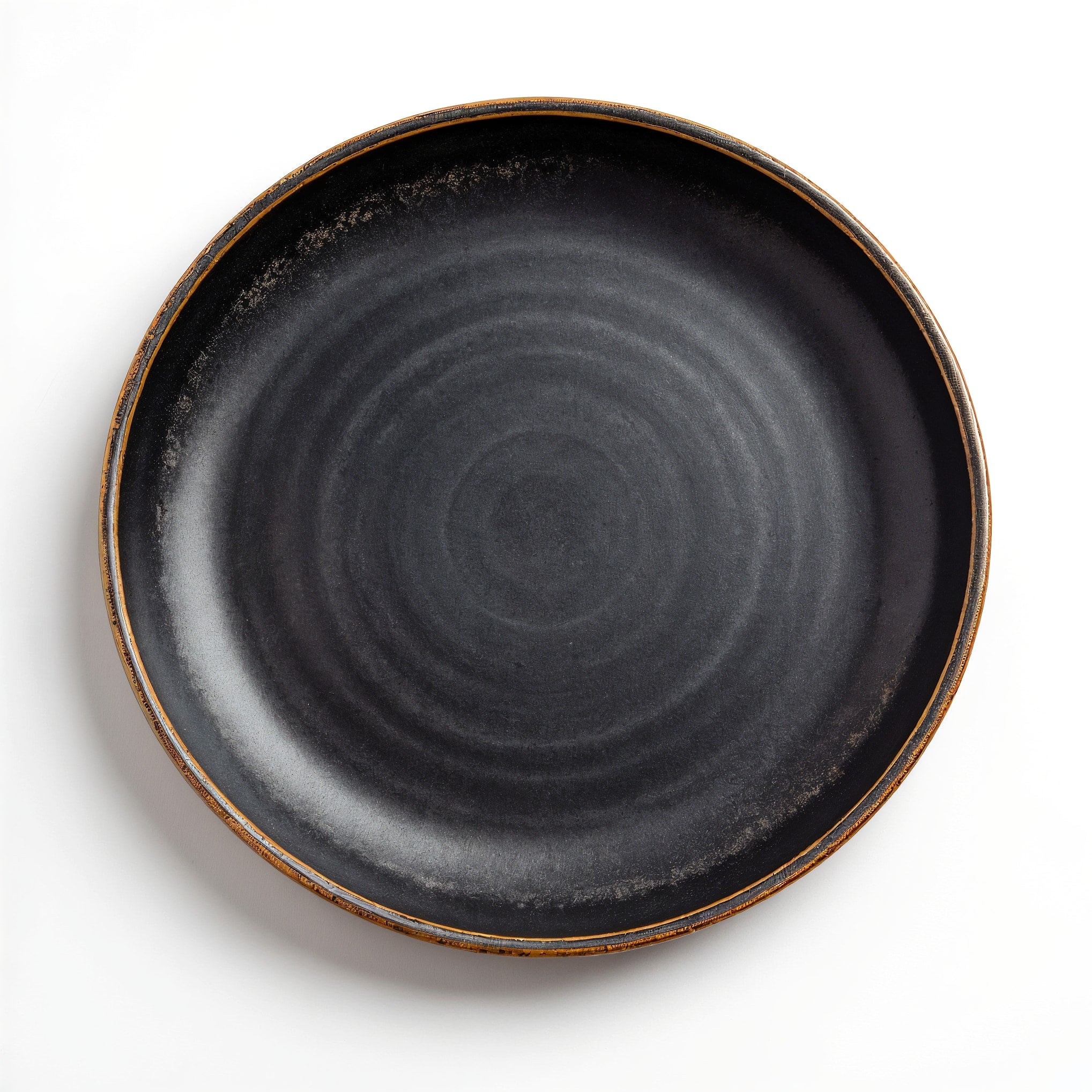 Remoxila Velvet Black Plate — strict top-down view showing perfect circle and glaze