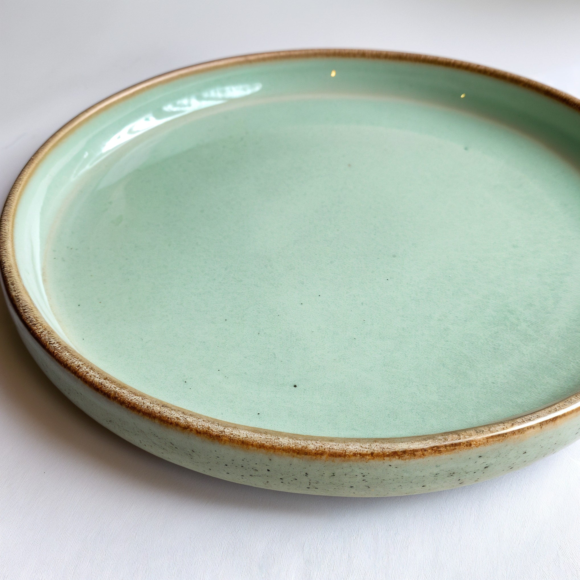 Remoxila Soft Mint Plate — three-quarter angled view showing full top face and rim