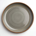 Remoxila Smoky Grey Plate — top-down view displaying perfect circular shape and glaze