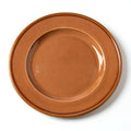 Remoxila Glossy Sandstone Plate — top-down view showing complete top face and concentric raised rim
