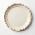 Remoxila Pure White Stoneware Plate — top-down view showing full round face