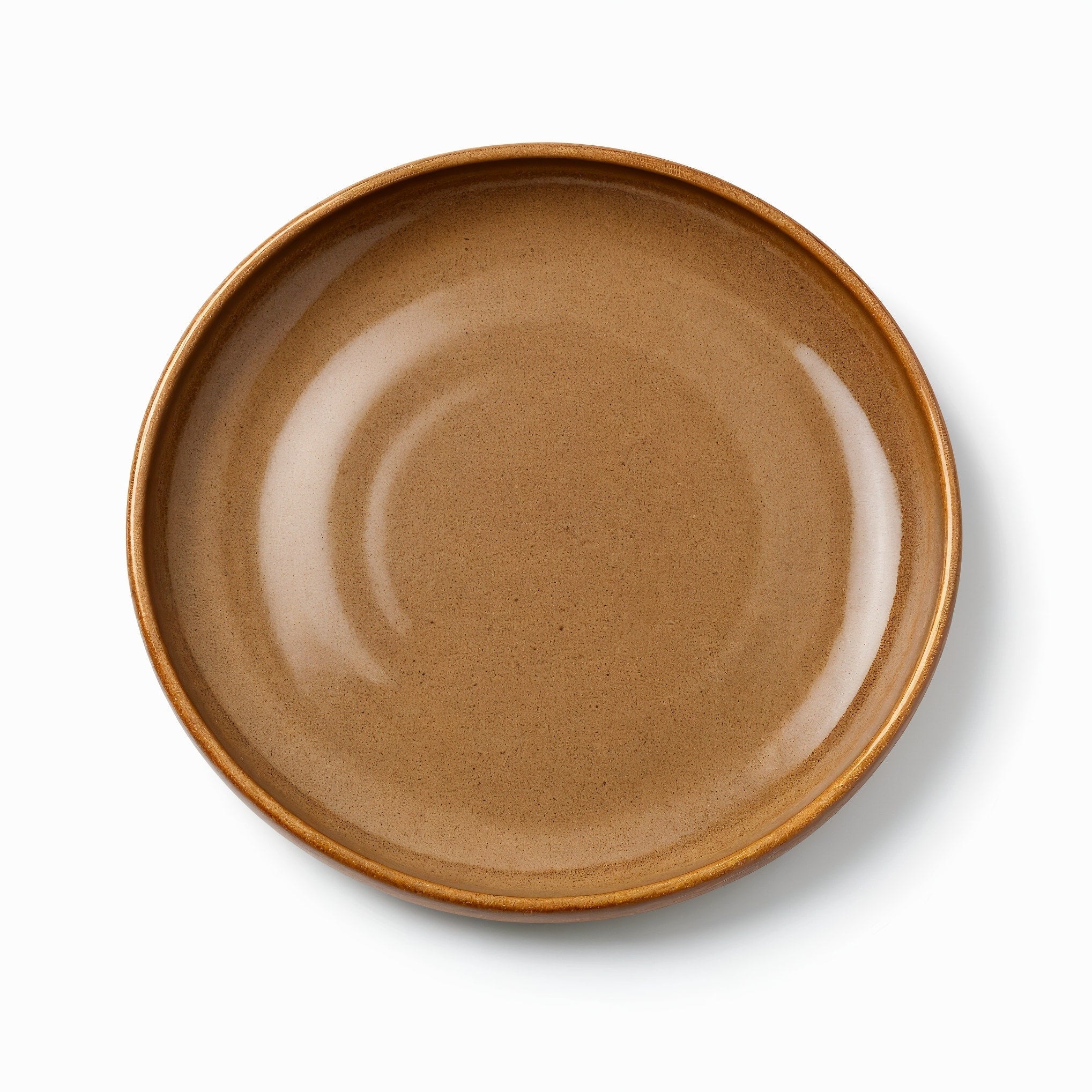 Remoxila Earthy Matte Plate — top-down view showing full round face and glaze