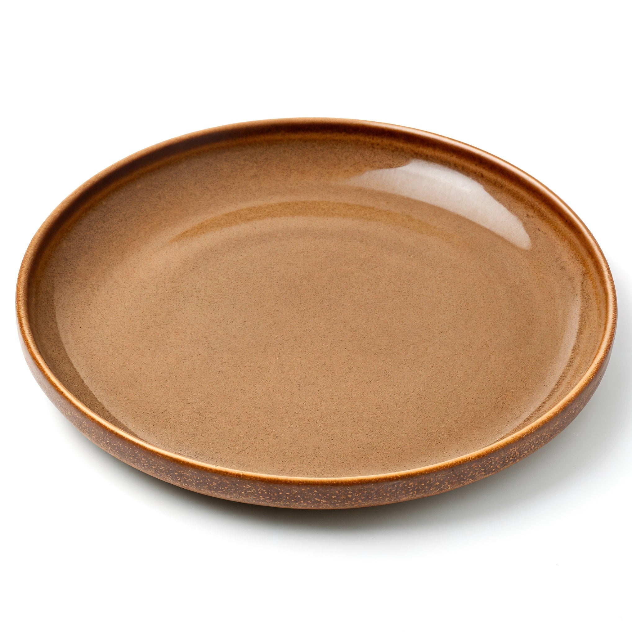 Remoxila Earthy Matte Plate — three-quarter angled view showing full top face and rim